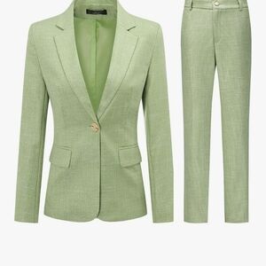 Green Blazer and Pants Set
